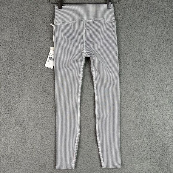 Good American Seamless Ribbed Leggings S/M White Gray Compression NWT - Picture 9 of 14
